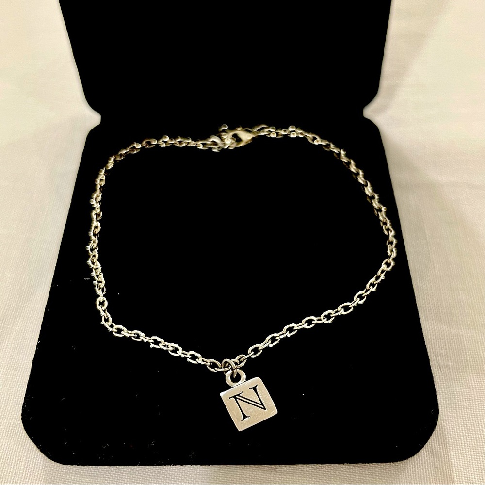 Silver Initial Anklet